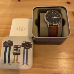 <電池交換が必要・未使用>FOSSIL クォーツ腕時計 ダークブルー