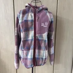 Tボアフリースジャケット チェック柄