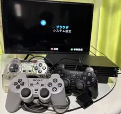 A*a様 ブラック本体一式SCPH-37000動作済ソフト7本コントローラ3本＋