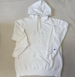 【美品】champion ホワイト フード付きパーカー 復刻のトリコタグ
