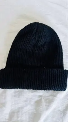 ニット帽　ブラック