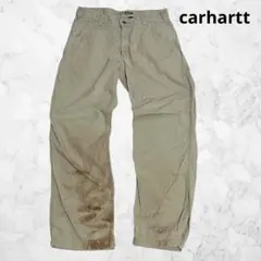 Carhartt キャンバスワークパンツ　ダメージ　リラックスフィット　w34