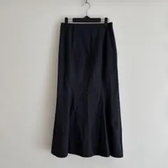 GU ジーユー ヘリンボーンマーメイドロングスカート ダークグレー