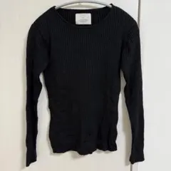 Ungrid ブラック リブニット Fサイズ