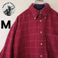 US古着 フランネルシャツ TOMMY HILFIGER レッド M
