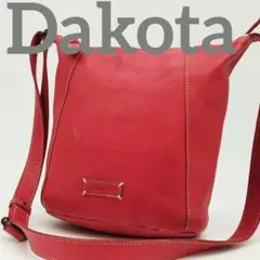 希少 ダコタ ショルダーバッグ サコッシュ 本革 レザー 斜め掛け 赤 レッド