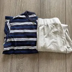 UNIQLO キッズ パジャマセット 130サイズ ネイビー