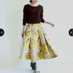 Arpege story 花柄フレアスカート ssサイズ