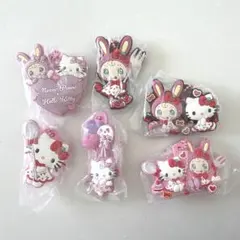 メゾピアノ　ハローキティ　キティ　カプセルラバーマスコット　6個セット