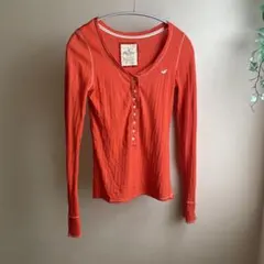 【 Hollister 】オレンジ 長袖Tシャツ S