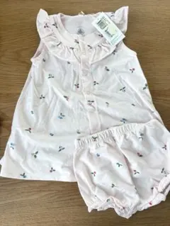 PETIT BATEAU セットアップ 80 新品未使用 タグ付き ピンクのサムネイル