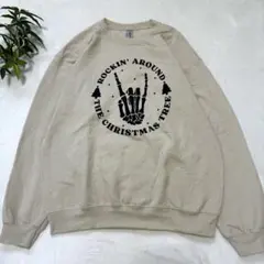 ギルダン ロックなクリスマスデザイン スウェット トレーナー