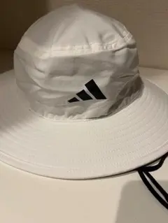 ワイドブリム ハット　バケハ　アディダス　adidas ゴルフ　白 L XL