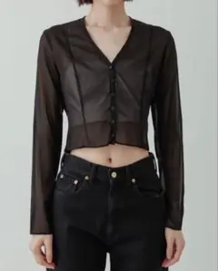 【yo BIOTOP】 silk crepe corset blouseのサムネイル