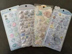 シナモンうるちゅるおはじきウォーターシール4枚セット