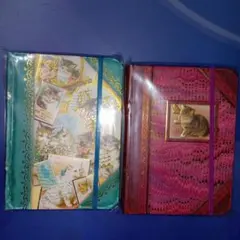 猫モチーフ　メモ　ミニノート　アンティーク風