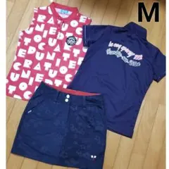 レディースゴルフウェア　ルコック　クアルトユナイテッド　フィラ　三点セット　M
