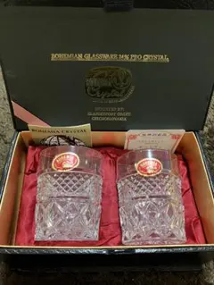 BOHEMIAN CRYSTAL 24% PbOクリスタルグラス2個セット