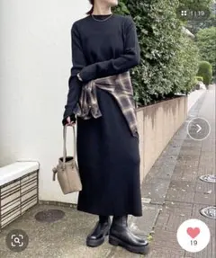 【美品】Spick & Span リブニットワンピース