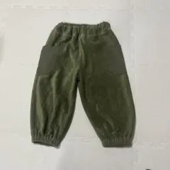 オルソブルー　ズボン　90㎝　男の子　ベロア風　グリーン　カーキ