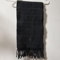 イタリア製　ラルフローレン　ウール混紡　チェック柄マフラー