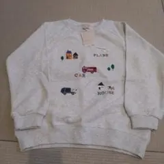 petit main男の子用刺繍トレーナー
