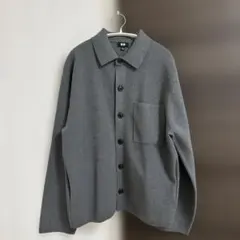 UNIQLO ミラノリブシャツカーディガン 07 GRAY Sサイズ