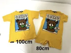 JOEY HYSTERIC クマ Tシャツ ロンパースセット 100cm 美品