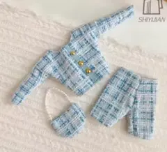 ツイード風ジャケット・パンツ・バッグ♡リカちゃん・バービー・お人形さん用