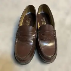 ダークブラウン レザー ローファー　ハルタ