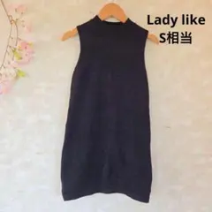 レディライク Lady like ニット【S相当】ノースリーブ ネイビーのサムネイル