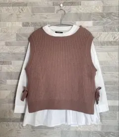 バイラビット（byLOVEiT）ニットベスト&長袖ブラウス アンサンブル 150