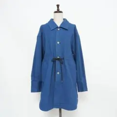 ジョンブル インディゴデニムドロージャケット ミディ丈 青 M*GD1024