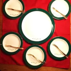 たち吉　Adam&Eve 食器、フォークセット 大皿1枚、小皿5枚、フォーク5本