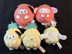 サンリオ 着ぐるみマスコット ポムポムプリン ポチャッコ シナモロール 5点