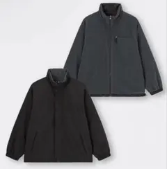 GU 裏フリース　ブルゾン　ナイロンジャケット　リバーシブル ボアブルゾン