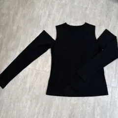 SHIEN シーイン　オープンショルダートップス Mブラック　GU