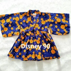 Disney ひまわり柄 ベビー浴衣風ワンピース 90
