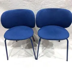 極美品　IKEAクリルボー チェア　ブルー　2脚セット