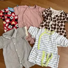 半袖ロンパース　ベビー服　まとめ売り　 5点