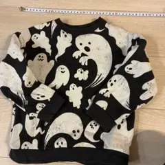 H&M キッズ　110 ゴースト柄 トレーナー 裏起毛 ハロウィン