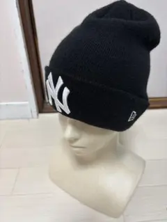 New Era ニューヨークヤンキース ニット帽 ブラックのサムネイル