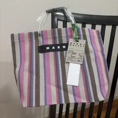 新品未使用】MARNI MARKET STRIPE BAG シャンパン - メルカリ