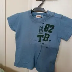 中古品　記名あり　 Tシャツ 青色　95センチのサムネイル