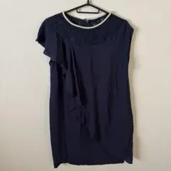 GRACE CONTINENTAL ネイビー　レース　ブラウス　ワンピースのサムネイル