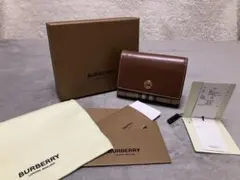 BURBERRY 三つ折り財布 ノバチェック ブラウンのサムネイル
