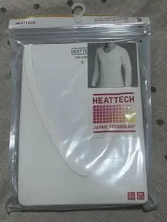 UNIQLO HEATTECH VネックT(九分袖) S ホワイト