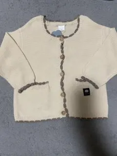 futafuta ベージュ フリルカーディガン 95