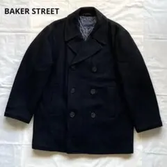 大きめ BAKER STREET ピーコート ウールコート Lサイズ ゆったり