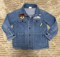 デニムジャケット 120cm カラフルパッチ付き